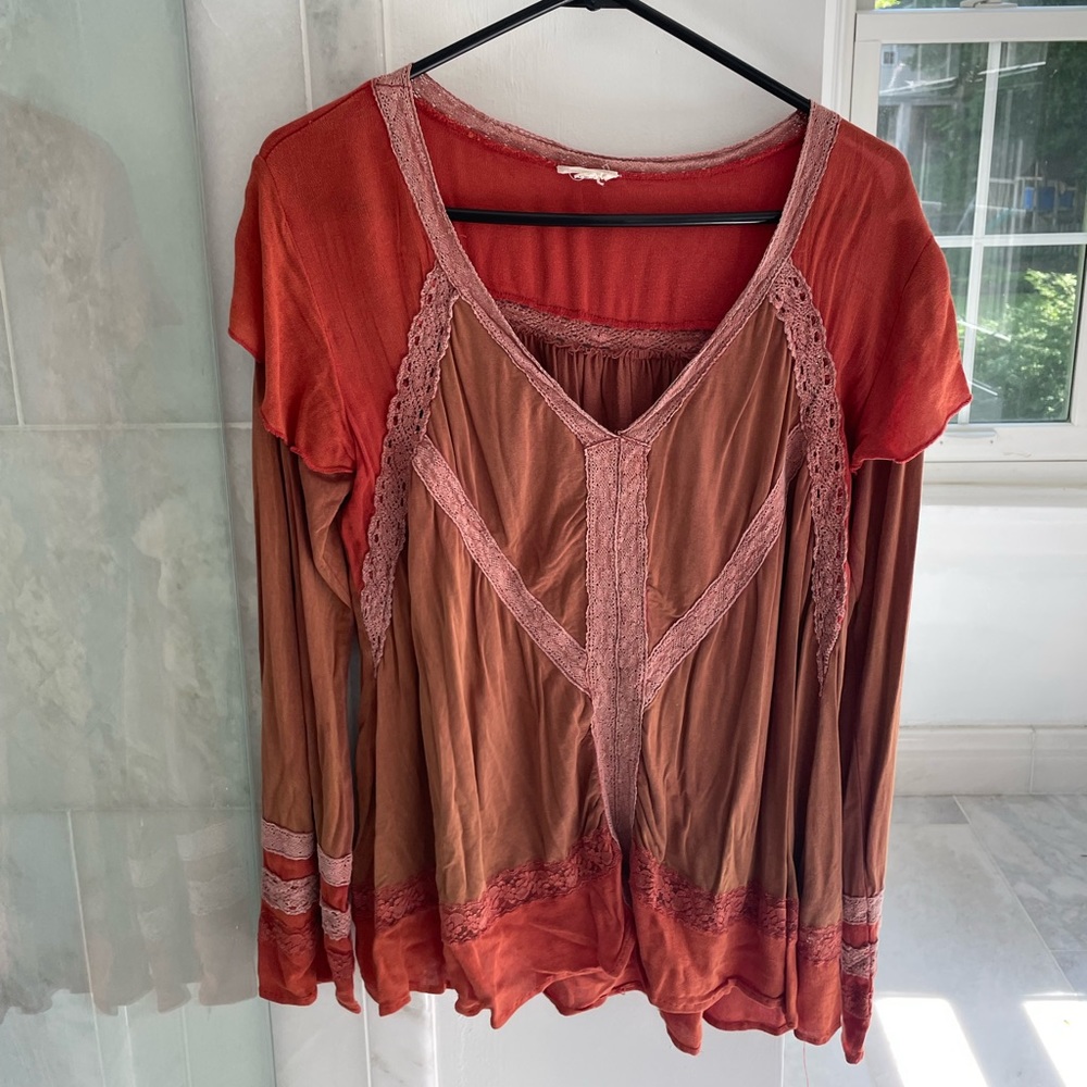 Bohemian Boutique Flowy Blouse Barely Worn